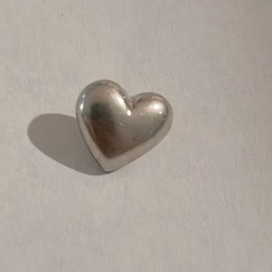 Tiffany and Co. single heart sterling silver earring